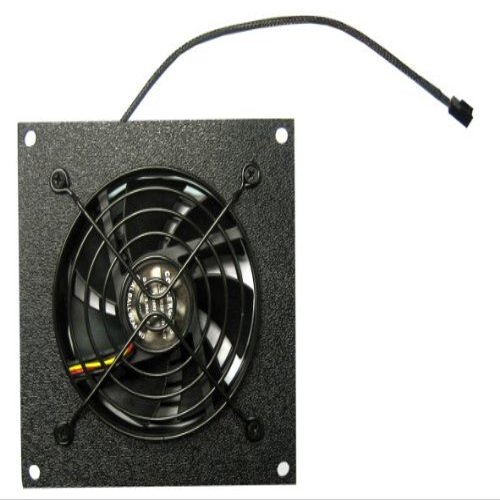 Coolerguys Programmable Thermostat Cooling Kit for Cabinets, AV, and Components (Plastic, Single 92mm)