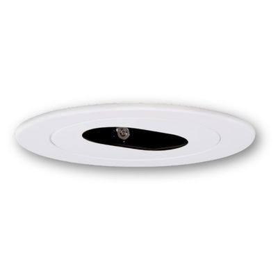 ELCO Lighting EL1420W 4 Adjustable Low Voltage Recessed Lighting Trim, Slot Aperture Ceiling Light Fixture, White
