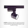ELCO Lighting ET528B Low Voltage MR16 Cylinder Track Light Black view 3