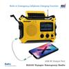 Kaito KA500 5-way Powered Solar Power,Dynamo Crank, Wind Up Emergency AM/FM/SW/NOAA Weather Alert Radio with Flashlight,Reading Lamp and Cellphone Charger, Yellow view 3