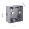2-Gang Weatherproof Box, Five 1/2 in. Threaded Outlets, Gray view 4