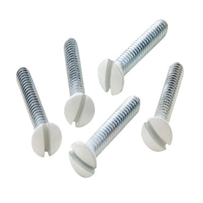 Leviton 7/8" Long 6-32 Milled Replacement Screws, 88500-PRT, White