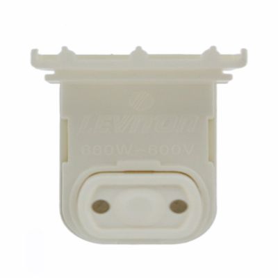 Leviton 660W Medium Bi-Pin Fluorescent Lampholder for T-8 and T-12 Lamps Pedestal Slide-On Recessed Double Contact Plunger Type, 13570-NW, White