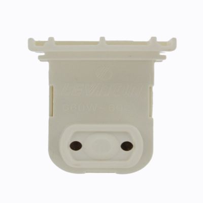 Leviton 660W Medium Bi-Pin Fluorescent Lampholder for T-8 T-12 Lamps Pedestal Slide-On Recessed Double Contact Stationary Style, 13571-NW, White