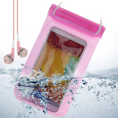 eBigValue Waterproof Case for Acer Cellphone Dry Bag Kayaking Skiing Sledding for Liquid Z6 Plus with Deluxe Stereo Headset (Pink)