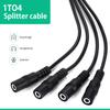 3.5mm Headphone Splitter Cable,ONXE 1/8 Inch AUX Stereo Jack Audio Splitter 1 Male to 2 3 4 Female Adapter Cable for Mp3 Player Mobile Phone Laptop, PC Headphone Speakers(Black) view 3