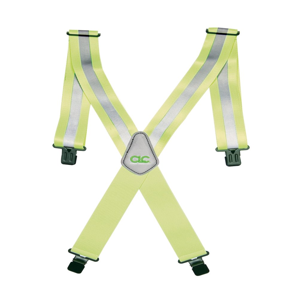CLC Custom Leathercraft Hi-Viz Gear 14110 Heavy-Duty Hi-Viz Gear Suspenders , Yellow
