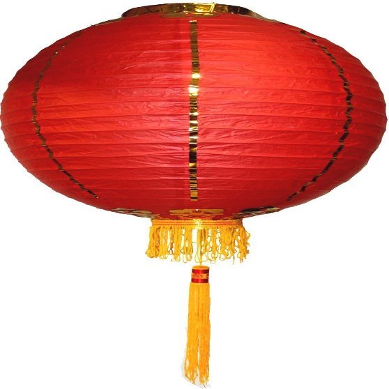 16" Red Lantern with Tassels