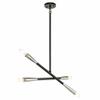 Kichler 43794BK Contemporary Modern Four Light Chandelier from Branches Collection in Black Finish, 33.50 inches view 1