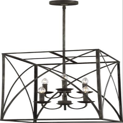 Sea Gull Lighting F3197/6IO Greenbrier Large Six Light Hall / Foyer, Iron Oxide