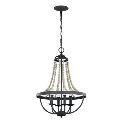 Feiss Lighting-Nori-Chandelier 4 Light Steel in Traditional Style-17.13 Inch Wide by 29 Inch High -Traditional Insta