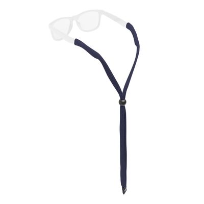Chums Original Cotton Retainer - Unisex Eyewear Keeper for Sunglasses & Glasses - Adjustable Fit, Washable & Made in USA (Standard-End, Navy),One Size,Petrel S54