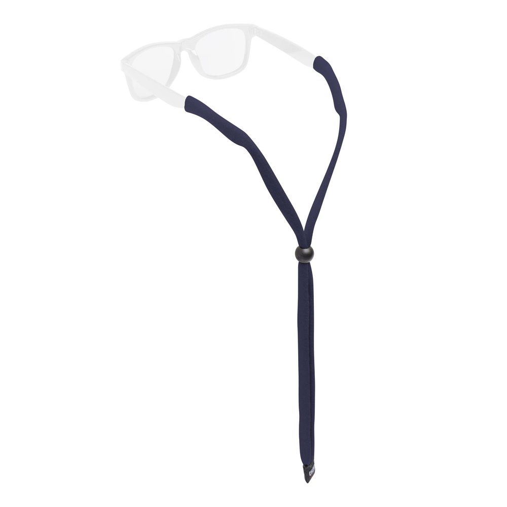 Chums Original Cotton Retainer - Unisex Eyewear Keeper for Sunglasses & Glasses - Adjustable Fit, Washable & Made in USA (Standard-End, Navy),One Size,Petrel S54