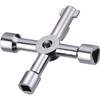 WILLBOND 4 Way Sillcock Water Utility Key for Electric Meter Box, Silver view 1