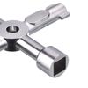 WILLBOND 4 Way Sillcock Water Utility Key for Electric Meter Box, Silver view 3