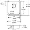 Elkay Lustertone ELUHAD141445 Single Bowl Undermount Stainless Steel ADA Sink view 2