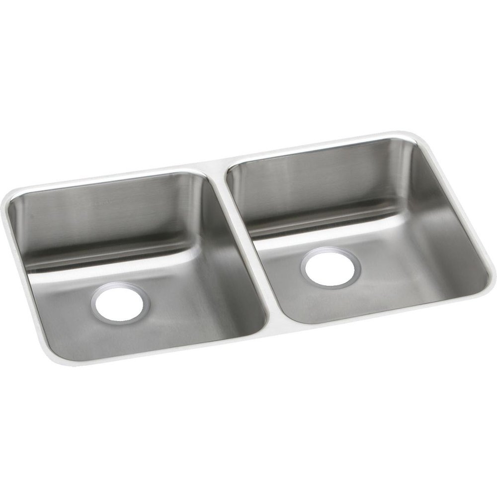 Elkay Lustertone Classic ELUHAD321650 Stainless Steel Equal Double Bowl Undermount ADA Sink