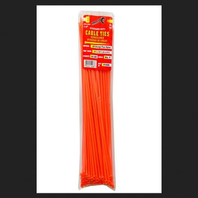 100PC Orange 11.8" 50LB Tensile Standard Duty