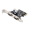 Dual Port Serial Industrial DB9 COM RS232 PCIe X1 Card for Desktop PC with Low Bracket Moschip MCS9922 SD-PEX15022 view 2