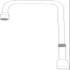 Moen S0004 Commercial M-Dura 6-Inch Reach Double Bend Spout 8.50-Inch to Aerator, Chrome view 1