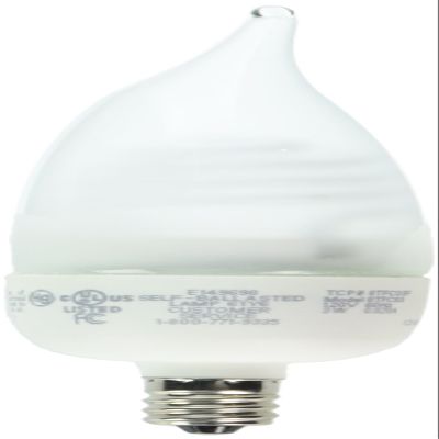 TCP 8TFC03F Cold Cathode Decorative Torpedo - 15 Watt eq. (only 3w used) Soft White (2700K) Candelabra Base Frosted Flame Tip Chandelier Light Bulb (120 Lumens)