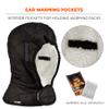 Winter Hard Hat Liner, Insulated, Sherpa Fleece Lined, Shoulder Length, Ergodyne N-Ferno 6952,Black view 3