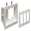 Arlington TVBU507-1 TV Box Recessed Outlet Wall Plate Kit, 3-Gang, White, 1-Pack view 1