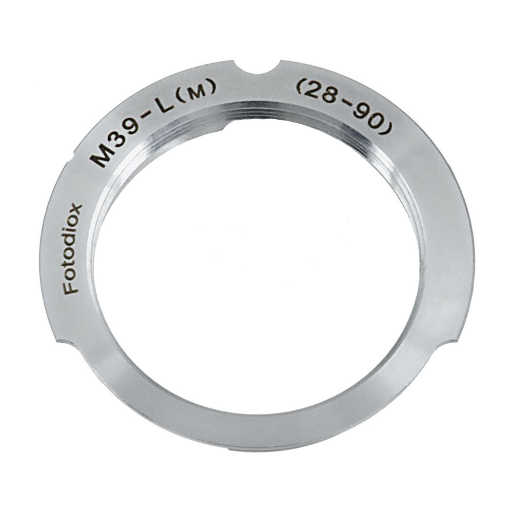 Fotodiox Lens Mount Adapter, M39 (39MM x1 Thread, Leica Screw Mount) Lens to Leica M Adapter with 28mm/90mm Frame Line