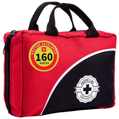 Protect Life Survival First Aid Kit for Home/Business, Camping Kits 160pcs