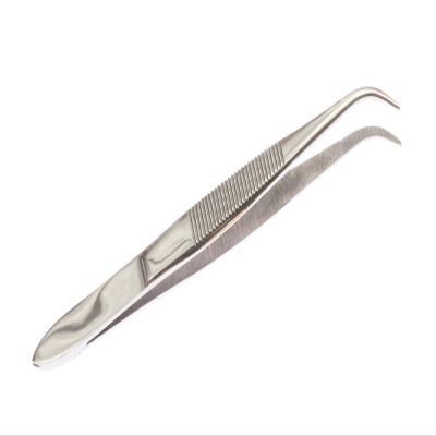 SE Stainless Steel Curved Splinter Tweezers - 517TW-CH