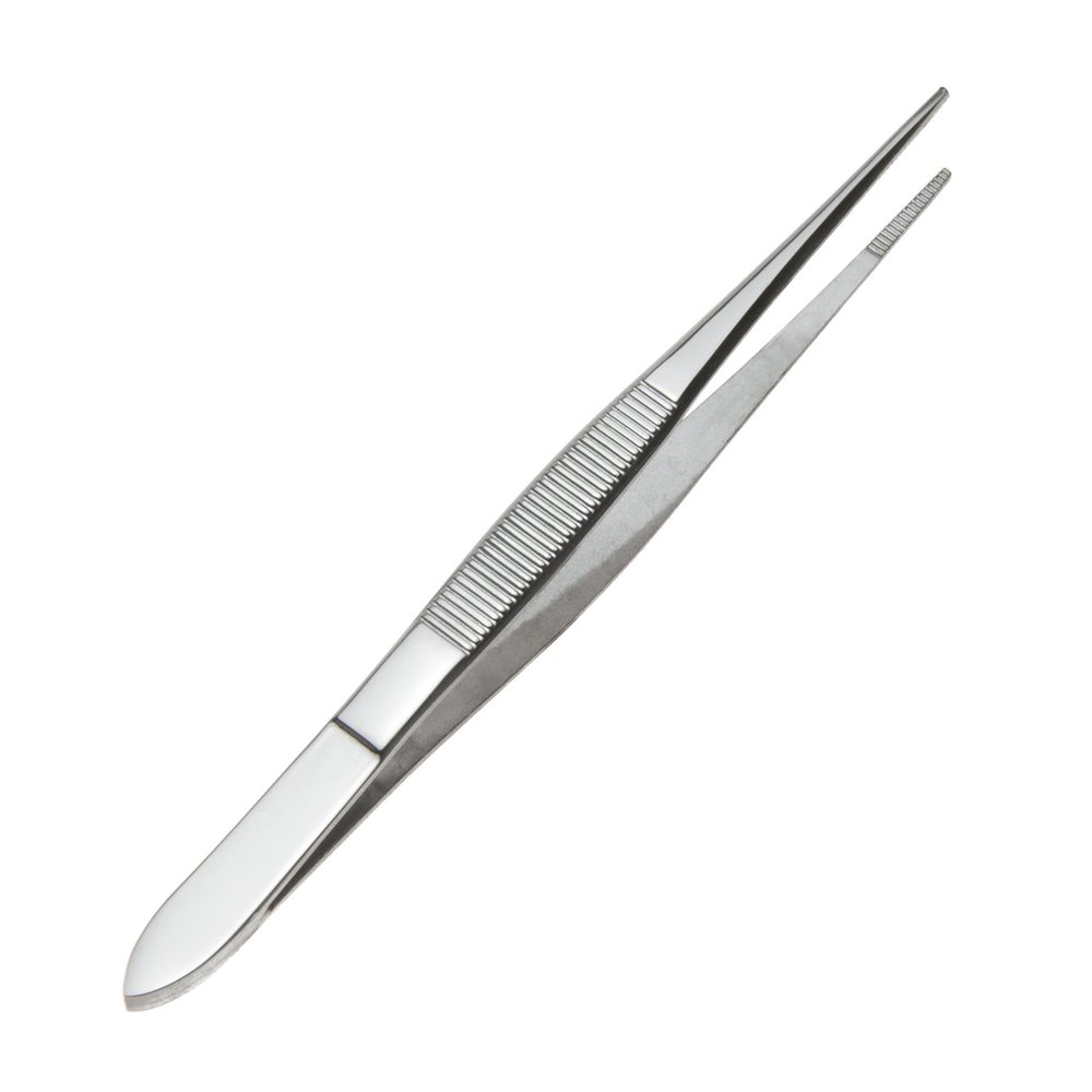 SE Stainless Steel Straight Splinter Tweezers - 518TW-CH