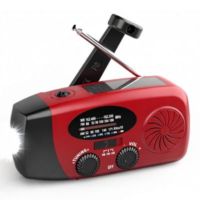 iRonsnow Weather Emergency Solar Hand Crank Radio, 5000mAh NOAA AM/FM
