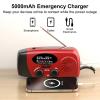 iRonsnow Weather Emergency Solar Hand Crank Radio, 5000mAh NOAA AM/FM view 3