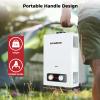 Tankless Water Heater, Camplux 1.58GPM Outdoor Propane Gas Water Heater with Portable Handle, White, 6L view 4
