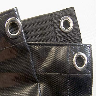 Black Tarp, Heavy Duty Vinyl w/Reinforced Edges 3.5' X 7' Feet