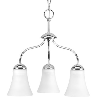 Progress Lighting P4762-15 Classic Three-Light Chandelier, 18" x 18" x 17.25", Polished Chrome