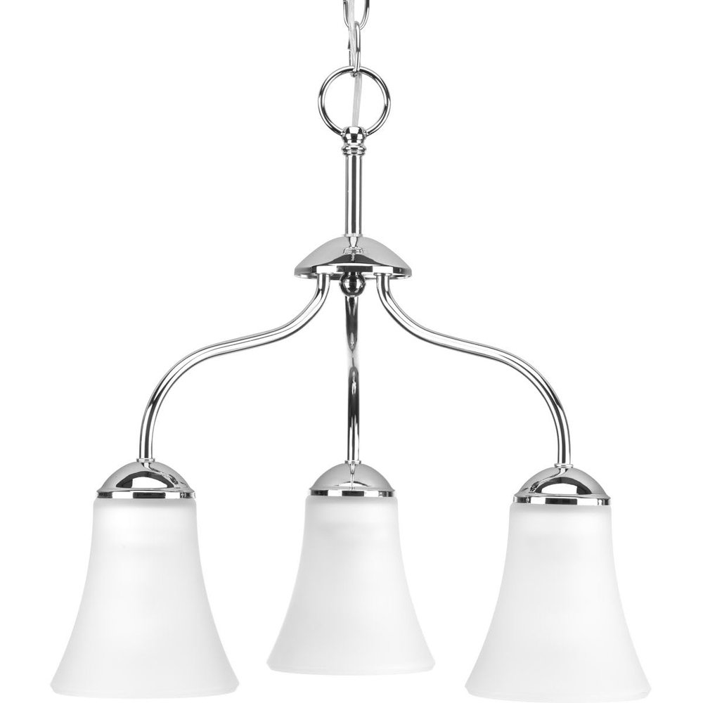 Progress Lighting P4762-15 Classic Three-Light Chandelier, 18" x 18" x 17.25", Polished Chrome