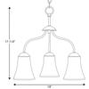 Progress Lighting P4762-15 Classic Three-Light Chandelier, 18" x 18" x 17.25", Polished Chrome view 4