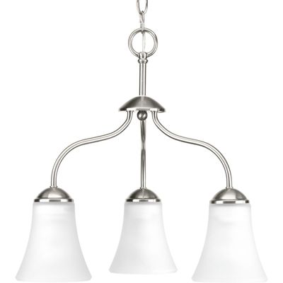 Progress Lighting Classic 3-Light Chandelier, Brushed Nickel