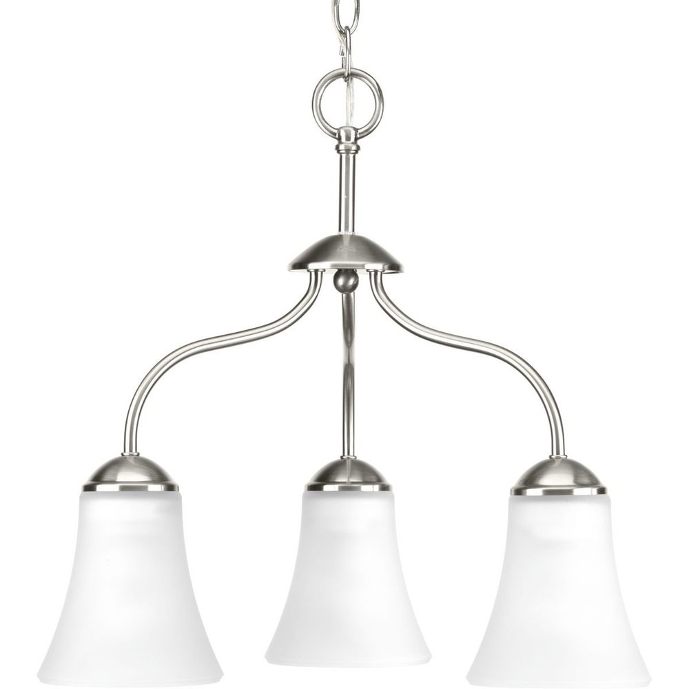 Progress Lighting Classic 3-Light Chandelier, Brushed Nickel