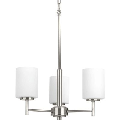 Progress Lighting Replay 3-Light Chandelier, Brushed Nickel