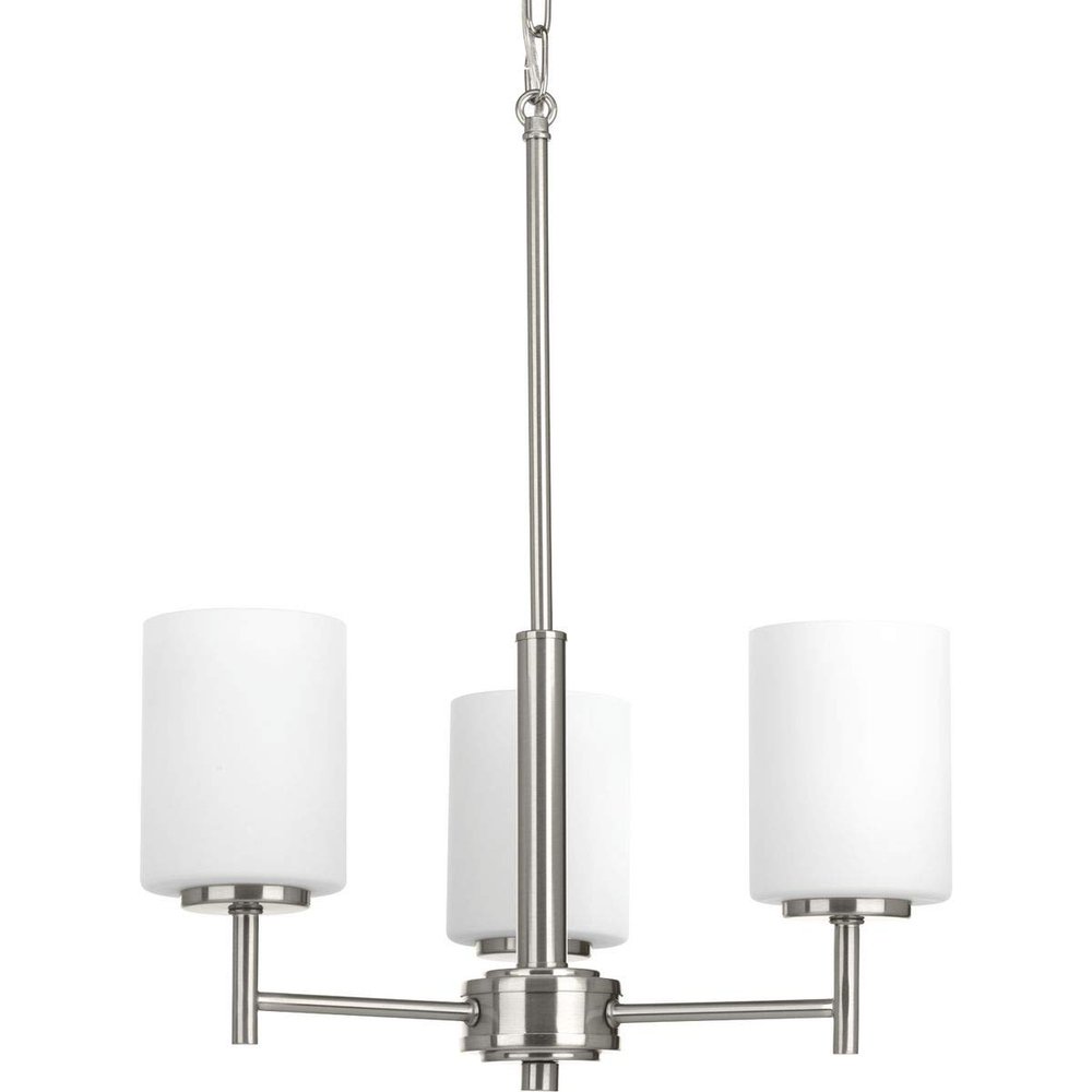 Progress Lighting Replay 3-Light Chandelier, Brushed Nickel