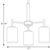 Progress Lighting Replay 3-Light Chandelier, Brushed Nickel view 4