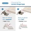 Amerock | Cabinet Hinge | Variable Overlay inge | Satin Nickel | 10 Pack | Self-Closing inge | Face Mount inge | Cabinet Door inge view 4