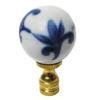 T-Trove Blue and White Porcelain Ball Finial view 1