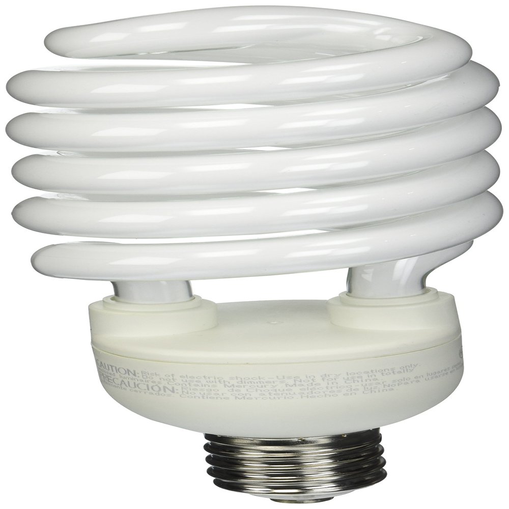 TCP CFL Spring Lamp, 300W Equivalent, Daylight White (5000K) MOGUL Base Spiral Light Bulb , 120 Volt