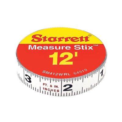 Starrett Tape Measure Stix, 1/2" x 144" (12'), S1 Style