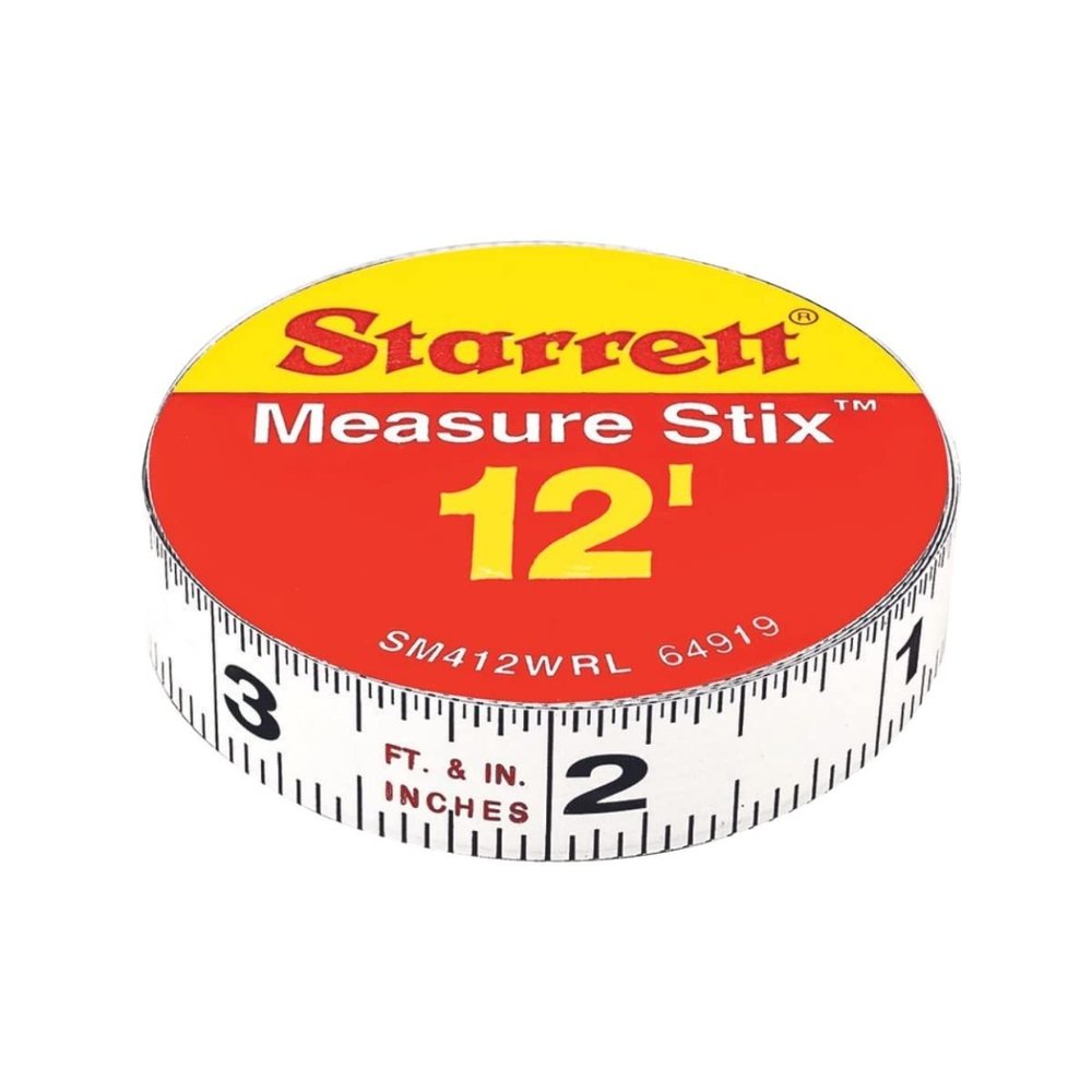 Starrett Tape Measure Stix, 1/2" x 144" (12'), S1 Style