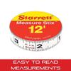 Starrett Tape Measure Stix, 1/2" x 144" (12'), S1 Style view 4