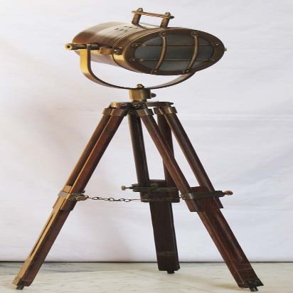 Antique Look Nautical Searchlight W/Tripod Collectable Search Light Stand Spot Light Studio Table Lamp